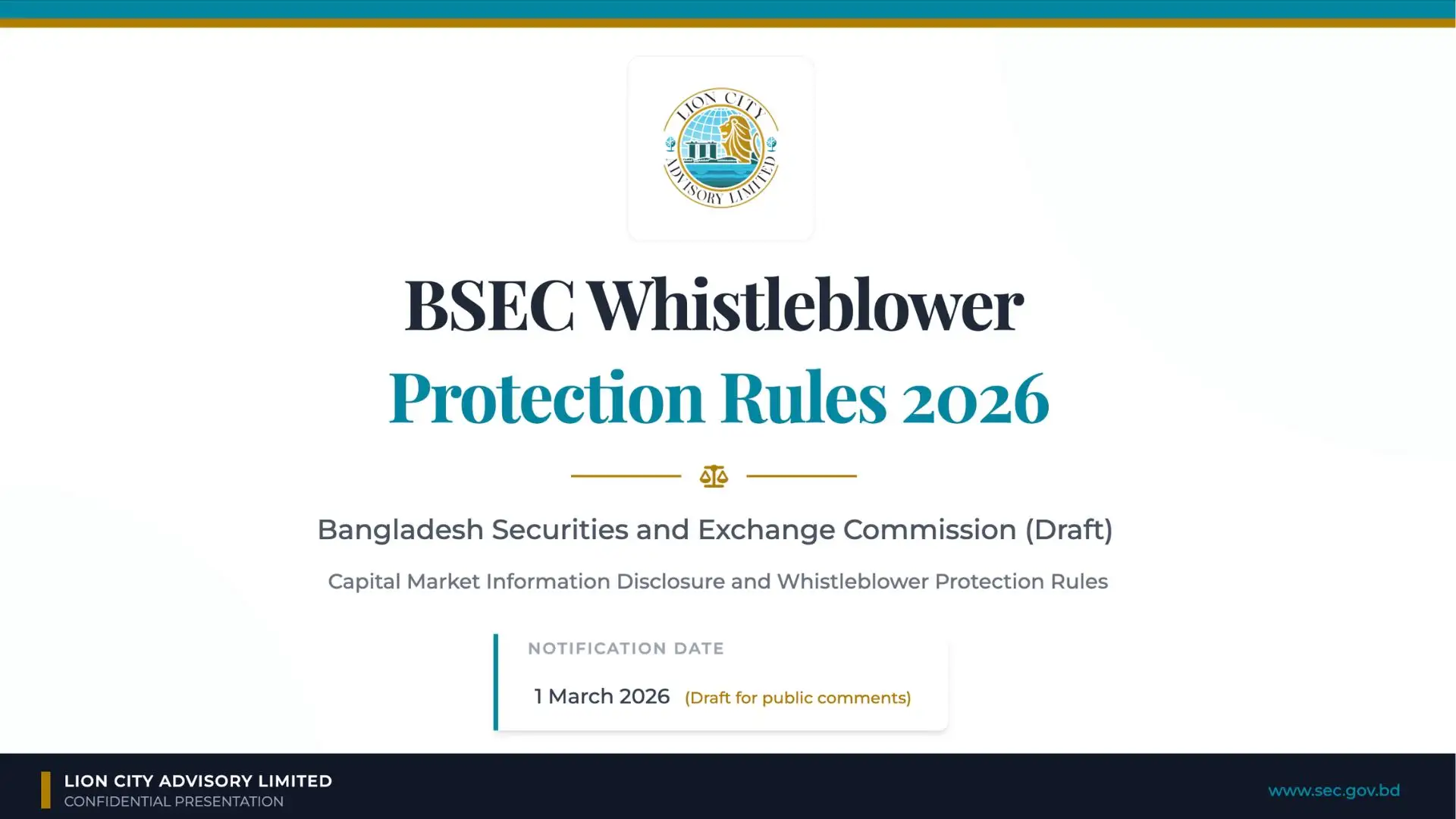 BSEC Whistleblower Protection Rules 2026
